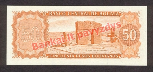 50 Pesos  banknoto galinė pusė