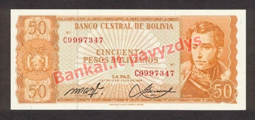 50 Pesos  banknoto priekinė pusė
