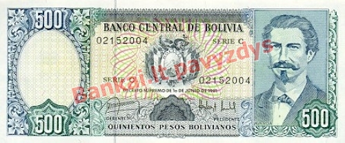 500 Pesų banknoto priekinė pusė