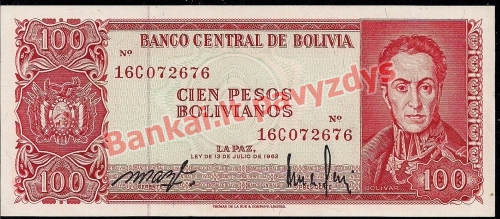 100 Pesų banknoto priekinė pusė