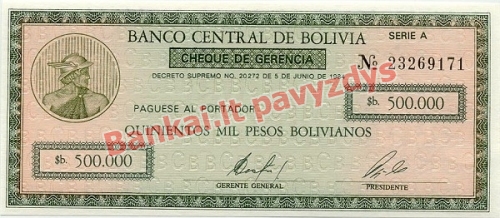 500000 Peso banknoto priekinė pusė