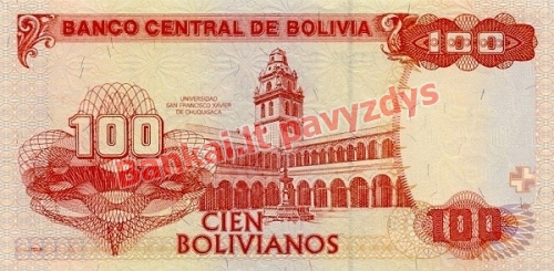 100 Bolivianų banknoto galinė pusė