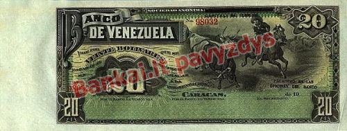 20 Bolivianų banknoto priekinė pusė