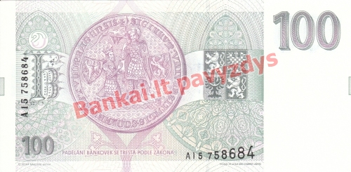 100 Korunų banknoto galinė pusė