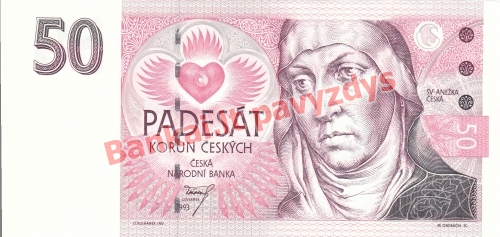 50 Korunų banknoto priekinė pusė