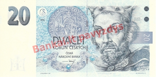 20 Korunų banknoto priekinė pusė