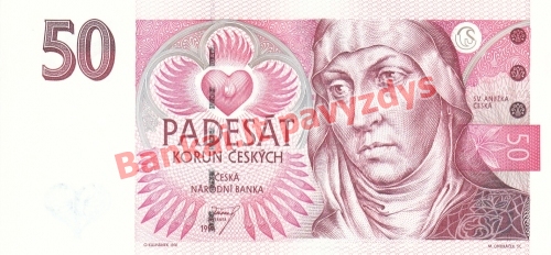 50 Korunų banknoto priekinė pusė