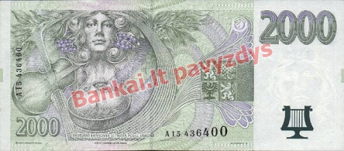 2000 Korunų banknoto galinė pusė