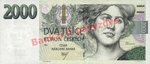 2000 Korunų banknoto priekinė pusė