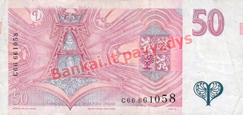 50 Korunų banknoto galinė pusė