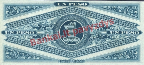 1 Peso banknoto galinė pusė