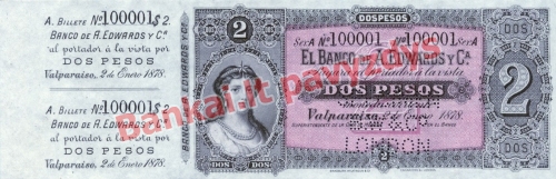 2 Pesų banknoto priekinė pusė