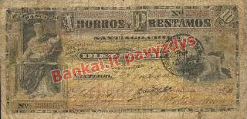 10 Pesų banknoto priekinė pusė