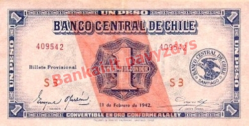 1 Peso banknoto priekinė pusė