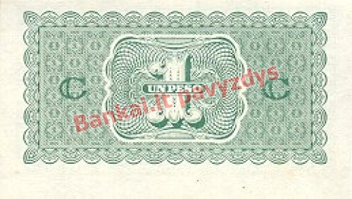1 Peso banknoto galinė pusė