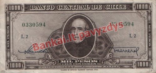 1000 Pesų banknoto priekinė pusė