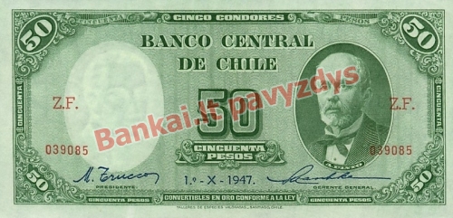 50 Pesų banknoto priekinė pusė