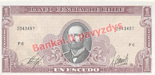 1 Escudų banknoto priekinė pusė