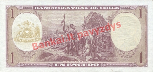 1 Escudų banknoto galinė pusė