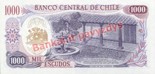 1000 Escudų banknoto galinė pusė