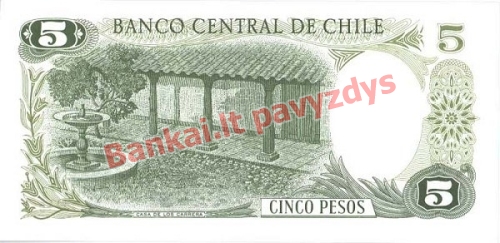 5 Pesų banknoto galinė pusė