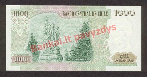 1000 Pesų banknoto galinė pusė