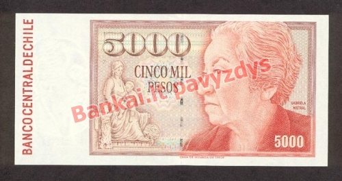 5000 Pesų banknoto priekinė pusė