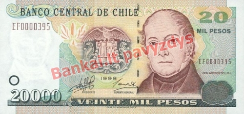 20000 Pesų banknoto priekinė pusė