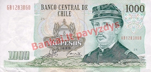 1000 Pesų banknoto priekinė pusė