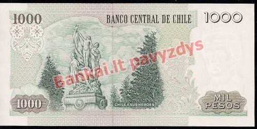 1000 Pesų banknoto galinė pusė