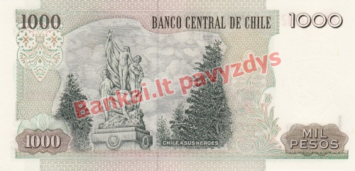 1000 Pesų banknoto galinė pusė