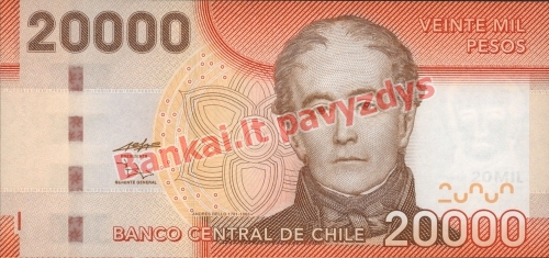 20000 Pesų banknoto priekinė pusė