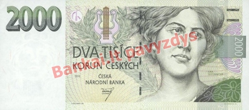 2000 Korunų banknoto priekinė pusė