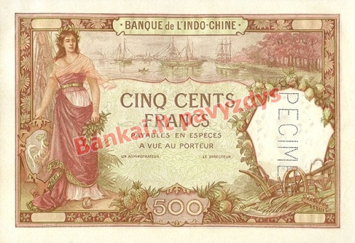 500 Frankų banknoto priekinė pusė