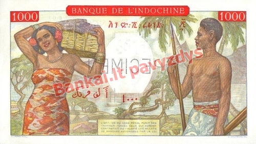 1000 Frankų banknoto galinė pusė