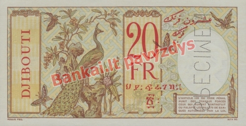 20 Frankų banknoto galinė pusė