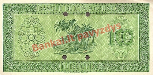 100 Frankų banknoto galinė pusė