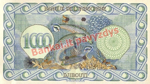 1000 Frankų banknoto galinė pusė