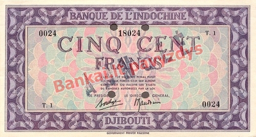 500 Frankų banknoto priekinė pusė
