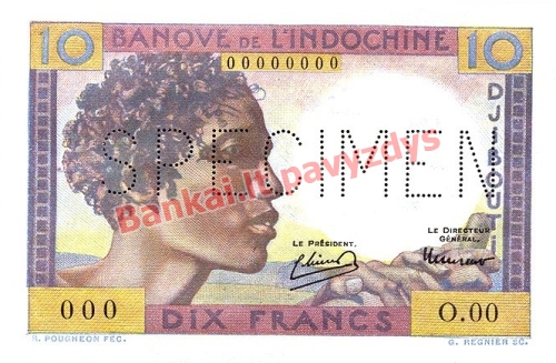 10 Frankų banknoto priekinė pusė