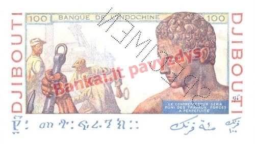 100 Frankų banknoto galinė pusė