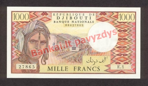 1000 Frankų banknoto priekinė pusė