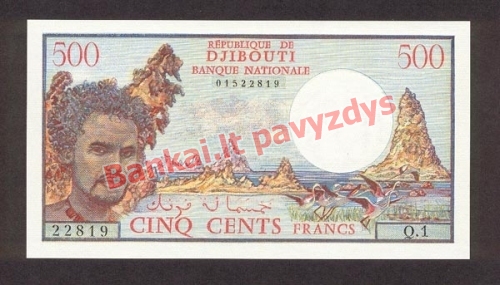 500 Frankų banknoto priekinė pusė