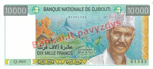 10000 Frankų banknoto priekinė pusė