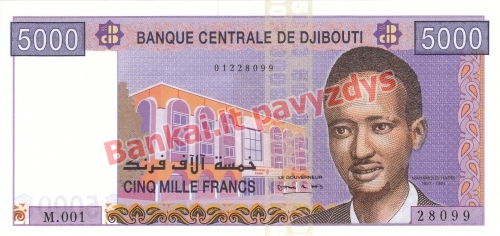 5000 Frankų banknoto priekinė pusė
