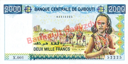 2000 Frankų banknoto priekinė pusė