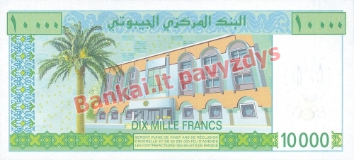 10000 Frankų banknoto galinė pusė