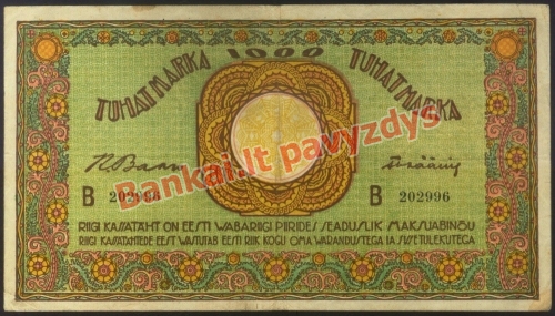 1000 Markių banknoto priekinė pusė