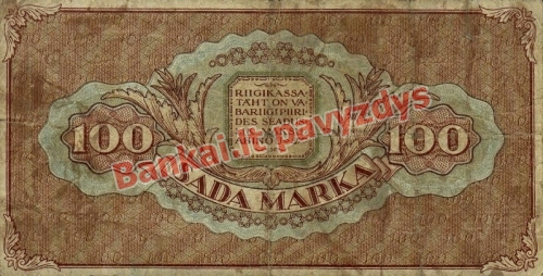 100 Markių banknoto galinė pusė