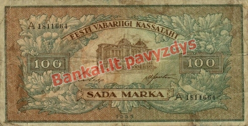 100 Markių banknoto priekinė pusė